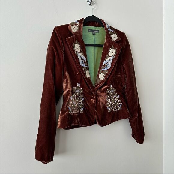 True Meaning-Brown Velvet with Floral Embroidery (Size:4) - Picture 4 of 13